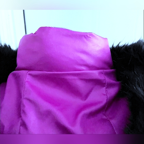 Juicy Couture Down Vest Fuchsia Purple Gold Zip - Picture 4 of 11